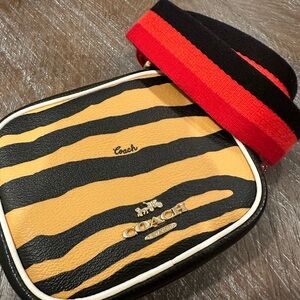 Coach Mini Dempsey Camera Bag with Tiger Print